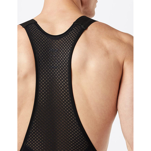 Cuissard de cyclisme noir pour homme avec bretelles élastiques et fente rembourrée pour une tenue confortable - Product Image 3
