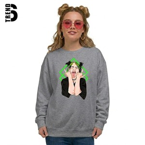 เสื้อสเวตเชิ้ตคอกลมสีดำแบบยูนิเซ็กซ์ พิมพ์ลายบิลลี่ ไอลิช ปักลายดิจิทัล สไตล์ลำลอง สตรีทแวร์ ระบายอากาศได้ดี เป็นมิตรกับสิ่งแวดล้อม - Product Image 2