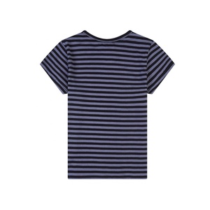 2026 Women's Striped-Crew Neck T-Shirt Regular Fit-Short Sleeve Casual Wear 100% Cotton Breathable Jersey Fabric All Seasons - Product Image 6