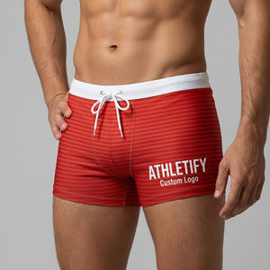 กางเกงว่ายน้ำชายหาดแบบมีเชือกผูก แห้งเร็ว UPF50+ เป็นมิตรกับสิ่งแวดล้อม ระบายอากาศได้ดี พิมพ์โลโก้ได้ตามต้องการ ทนทาน เหมาะสำหรับเล่นกีฬา - Product Image 1