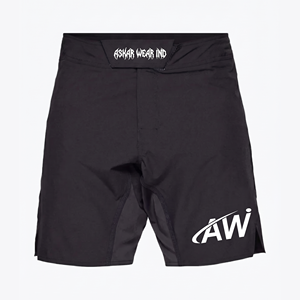Askar Wear Inc MMA <b>Shorts</b> <b>Men</b> <b>Black</b> Quick Dry Regular Fit Mixed Martial Arts Fight Gear - Product Image 1