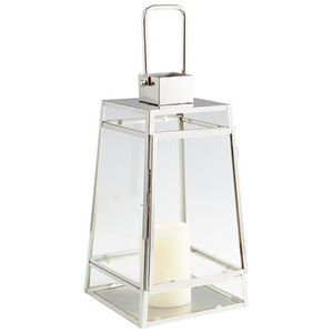 Faroles de Vela de Acero Inoxidable y Vidrio con Acabado Cromado Pulido, Diseño Excelente para Decoración del Hogar y Bodas - Product Image 1