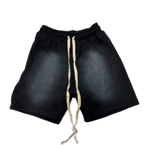 Custom Men's Vintage Acid Wash Sweat Shorts 100% Cotton Breathable Eco-Friendly Summer Casual Men's Acid Wash Shorts - Product Image 1