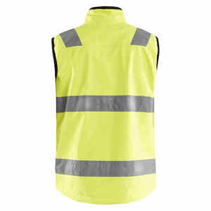 Gilet de sécurité réfléchissant haute visibilité pour homme avec poches zippées, col montant, imperméable, style décontracté automne - Product Image 4