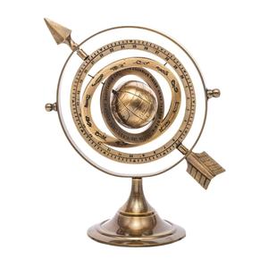 Globo Terráqueo Antiguo de Metal, Decoración de Mesa, Artesanía Metálica para Oficina y Hogar - Product Image 1