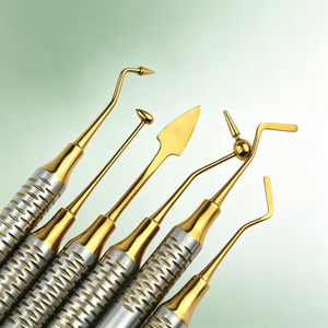 Instrumentos Quirúrgicos Dentales, 6 Piezas, Acero Inoxidable, Herramientas Restauradoras, Empuñadura Moleteada, Manual, Clase I, Plateado - Product Image 3