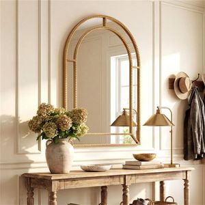 Specchio Decorativo Moderno Personalizzabile 36x24 Pollici con Robusta Cornice in Legno e Metallo per Bagno, Corridoio o Caminetto - Product Image 2