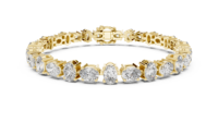 Bracelet en or jaune 18 carats avec diamants naturels ovales certifiés IGI 7,71 ct, design de luxe, vente en gros