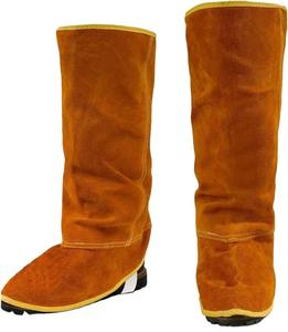 Couvre-chaussures de sécurité en cuir de vachette pleine fleur, respirants, doux et confortables, personnalisables en gros, qualité OEM ODM - Product Image 4