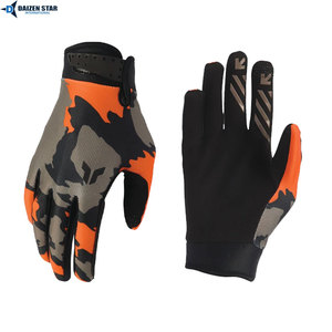 Motocross <b>Gloves</b> Breathable Anti-Slip <b>Touch</b> Screen Polyester Organic Leather Hook Loop Closure Unisex for Bike Motorcycle - Product Image 3