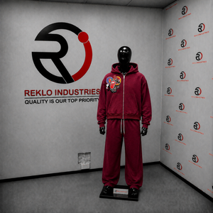 Maroon Hooded Tracksuit Full Zipper Front Character Print Cotton Casual Loose Fit Autumn Wear Adults Casual Athletic Outfit <b>Sale</b> - Product Image 3