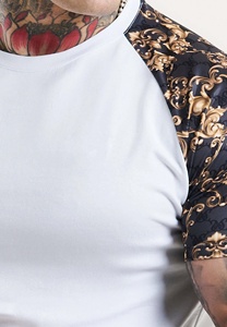 <b>Mens</b> Two Piece Gym Training Set Collarless Knitted <b>Short</b> Sleeve <b>Compression</b> T Shirt Matching <b>Shorts</b> Quick Dry Fitness Activewear - Product Image 4