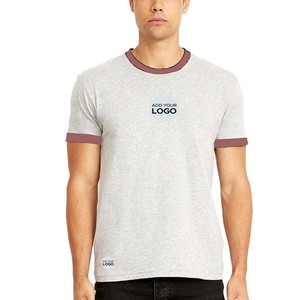 Camiseta Ringer para Hombre, Camisetas Ringer de Dos Tonos en Contraste, Camiseta Hipster de Algodón con Cuello Redondo para Hombre, Camisetas de Manga Corta - Product Image 1