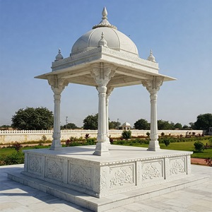 Gazebo en marbre sculpté à la main, écologique et durable, design style ferme pour villa, lac, jardin, hôtel, cour, architecture HAYAT - Product Image 1