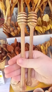 Organic Wooden Eco-Friendly Honey Dipper <b>Tool</b> with Mirror Polish and Long Handle for <b>Camping</b> and Daily Kitchen Use - Product Image 2