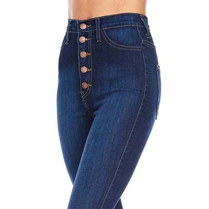 Pantalones Vaqueros Casuales de Pierna Recta para Mujer, Cintura Alta, Cómodos y Elásticos, Estilo Vintage, Lavado Azul - Product Image 6