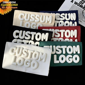 Camiseta de Alta Calidad en Poliéster/Algodón Personalizada con su Marca, Impresión 3D con Efecto Espuma, Unisex, Manga Corta, Tallas Grandes para Hombre, Antiarrugas - Product Image 3