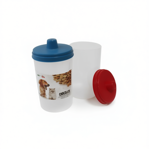 Conteneur pour nourriture pour animaux Yommy, diamètre 14 cm, hauteur 24 cm, avec couvercle, pour chiens et chats - Product Image 1