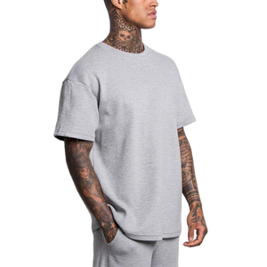 Camiseta de felpa francesa para hombre, 100% algodón, de alta calidad, la más vendida, corte holgado, poliéster de secado rápido. - Product Image 2