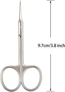 Tijeras de Belleza de Acero Inoxidable de 9.5cm para Diestros, Punta Recta Afilada, Corta Cutículas, Duraderas, para Manicura de Adultos - Product Image 3