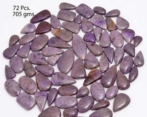 Lote de Cabujones de Sugilita Natural y Jaspe, Gemas Sueltas Pulimentadas de Varias Formas, Piedras Semipreciosas para Joyería, Venta al Por Mayor - Product Image 3