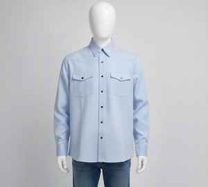 Chemise de travail blanche unie de haute qualité pour hommes, chemise formelle sociale pour le bureau, vente en gros - Product Image 1