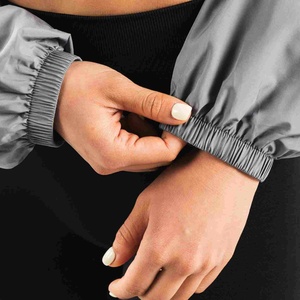 Veste coupe-vent épaisse imperméable à capuche zippée avec logo personnalisé, col réglable, fermeture éclair, pour femmes, vêtements d'extérieur - Product Image 3