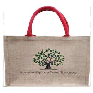 Bolso de Yute con Cierre de Cremallera, Bolso Tote de Base Ancha para Compras, Playa, Uso Diario, para Hombres y Mujeres - Product Image 5