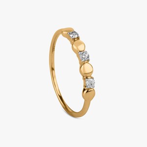 <b>Thin</b> Eternity Stackable <b>Rings</b> Round Lab Grown Diamond Prong Set Everyday Wear Minimalist Fine Jewelry Manufacture 14k Solid Gold - Product Image 1