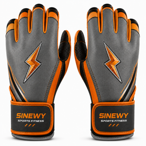 Guantes de Bateo de Béisbol para Adultos de Alta Calidad, Ligeros, Resistentes, de Cuero Deportivo, Poliéster y Algodón, con Cierre de Gancho y Bucle, Ambidiestros - Product Image 2