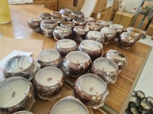 Bougie artisanale en coquille de noix de coco, tendance du moment, parfum naturel pour spa et usage domestique - Product Image 5