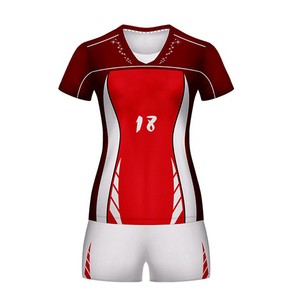 Créez votre propre ensemble de maillots et shorts de volley-ball avec logo imprimé, 100% polyester, vêtements de sport unisexes, uniforme de volley-ball pour la vente en ligne - Product Image 2
