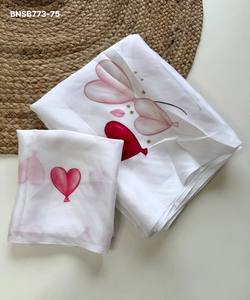 Última Colección de Blusas de Saree de Satén Georgette con Impresión Digital de Corazones, Aspecto Magnífico, Proveedor de Surat - Product Image 4