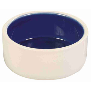 Ciotola in Ceramica per Animali Domestici 0,35 L 12 Cm Blu Crema - Product Image 1