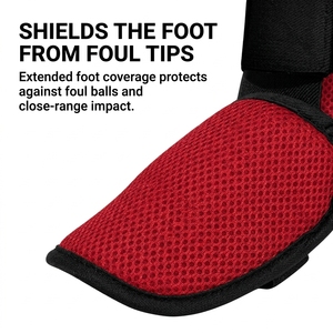 Protège-tibias de baseball pour adultes, ensemble de protection résistant aux impacts pour entraînement, protège-tibias de softball pour l'intérieur de terrain - Product Image 3