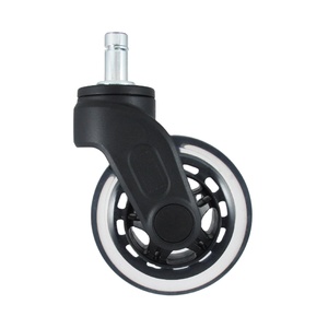 Replacement <b>Office</b> Chair Casters 2 Inch Black Wheel With Metal Stem For Desk Chair Mobility - Product Image 1