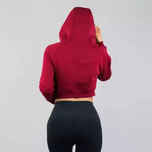 Sudadera con Capucha Personalizada con Logotipo para Mujer, Sudadera Deportiva, Sudadera Corta Informal para Mujer, Conjunto de Sudadera Corta Informal para Mujer - Product Image 5