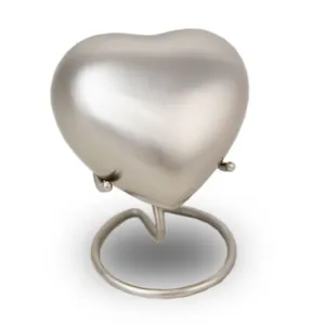 Wholesale Pewter Cremation Heart <b>Keepsake</b> Urn Customizable Color & Design - Product Image 1