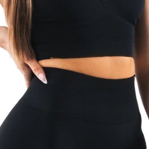 <b>Women's</b> Jet Black High Waist Biker Gymwear <b>Shorts</b> <b>Compression</b> Stretch Workout Fitness Training Yoga Activewear Everyday Comfort - Product Image 5