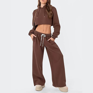 Pantalon de jogging en molleton personnalisé pour femme, patchwork, décontracté, avec taille élastique, pour le sport - Product Image 2