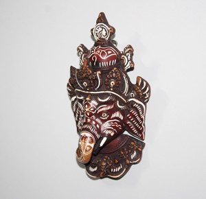 <b>Retro</b> Resin Ganesha Mask Figurine Antique Brown Hindu Deity Wall Sculpture for Living Room Yoga Studio Hotel <b>Decoration</b> - Product Image 3