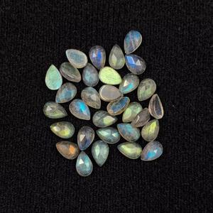 6mm 9mm naturel gris Flashy Labradorite Rose coupe poire Flatback Cabochon pierre précieuse en vrac prix abordable produits faits à la main - Product Image 4