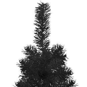 Demi-sapin de Noël artificiel en PVC noir et acier - Product Image 5