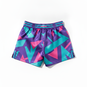 Shorts d'arts martiaux à imprimé géométrique, nouvelle conception, séchage rapide, coupe régulière, imprimé par sublimation, taille adulte, vêtements de sport - Product Image 5