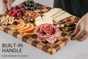 Bandeja de Madera Estilo 2026 Especial para Eid con Asa de Metal Plateado, Bandeja de Servir de Madera de Estilo Árabe y Turco Moderno, Superventas - Product Image 4