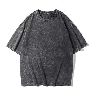 Camisetas de hombre extragrandes con lavado ácido, corte relajado, estilo vintage, tela suave, cómodas, informales y a precios razonables. - Product Image 6