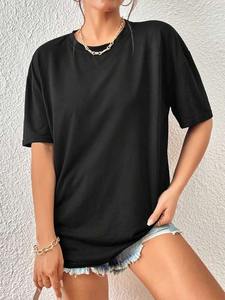 T-shirt pour femme de qualité supérieure avec étiquette personnalisée, t-shirts oversize pour femmes, t-shirt décontracté pour femmes, t-shirt confortable pour femmes - Product Image 5
