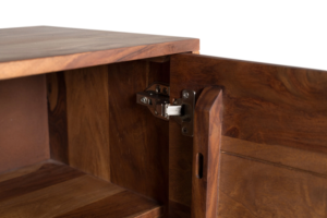 Aparador de Estilo Industrial Moderno de Mediados de Siglo, Duradero, de Madera de Acacia y Hierro, con Almacenamiento para Cocina y Comedor - Product Image 2