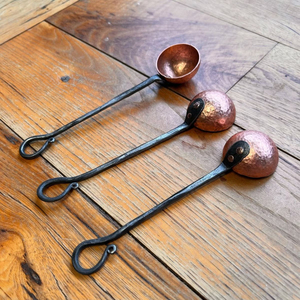Ensemble de cuillères à mesurer en laiton antique et acier inoxydable, 4 pièces, manche long, outils de cuisine écologiques, résistants à la chaleur, lavables au lave-vaisselle - Product Image 5