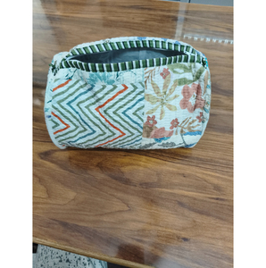 Pochette à cosmétiques à motif floral, taille moyenne, fermeture éclair, textile, multifonction, style simple, cadeau - Product Image 4